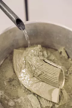 Erosion d'argile d'excavation