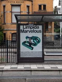 Poster dans l'espace publique du projet 